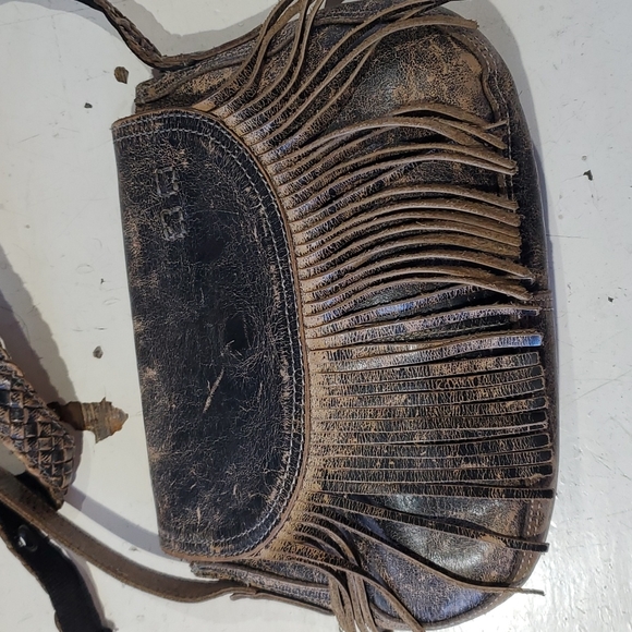 Bed Stu Bags Bed Stu Distressed Leather Fringe Crossbody Poshmark